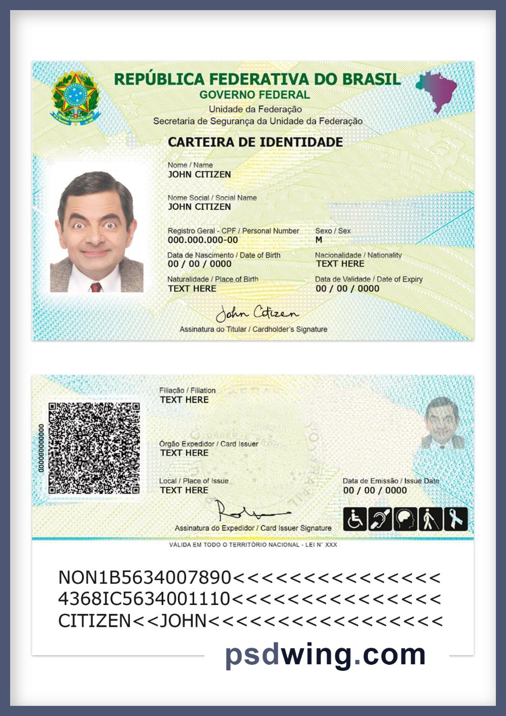 Brazil Identity Card Version 2
